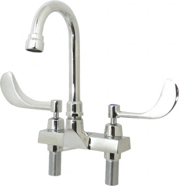 Speakman - Wrist Blade Handle, Centerset Bathroom Faucet - Two Handle, Internal Drain, Gooseneck Spout - A1 Tooling