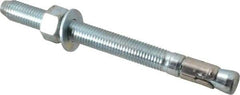 Powers Fasteners - 3/4" Diam, 3/4" Drill, 8-1/2" OAL, 2-3/4" Min Embedment Wedge Expansion Concrete Anchor - Stainless Steel (Clip)/Steel (Body), Zinc-Plated Finish, Hex Nut Head, Hex Drive, 6-1/4" Thread Length - A1 Tooling