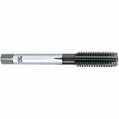 OSG - 1/2-20 UNF, 3 Flute, TiCN Finish, Powdered Metal Spiral Point Tap - Plug Chamfer, Right Hand Thread, 3-3/8" OAL, 1-21/32" Thread Length, 0.367" Shank Diam, 3B Class of Fit, Series 312 - Exact Industrial Supply