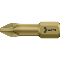 Wera - #1, Phillips Screwdriver Bit - 1/4" Drive, 1" OAL - A1 Tooling