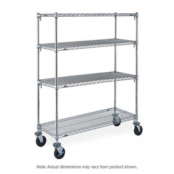 Metro - 600 Lb Capacity 4 Shelf Mobile Wire Shelving Unit - Add-On Unit - A1 Tooling