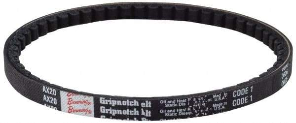 Browning - Section BX, 21/32" Wide, 126" Outside Length, Gripnotch V-Belt - Rubber Compound, Gripnotch, No. BX123 - A1 Tooling