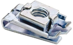 Made in USA - 5/16-18 Screw, 0.096 to 0.141" Thick, Spring Steel U Nut Retainer - 1/2" Center Edge, Zinc-Plated Finish - A1 Tooling