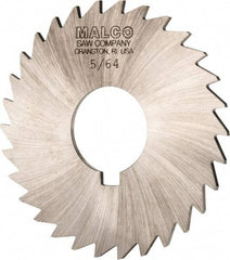 Made in USA - 3" Diam x 5/64" Blade Thickness x 1" Arbor Hole Diam, 30 Tooth Slitting and Slotting Saw - Arbor Connection, Right Hand, Uncoated, High Speed Steel, Concave Ground - A1 Tooling