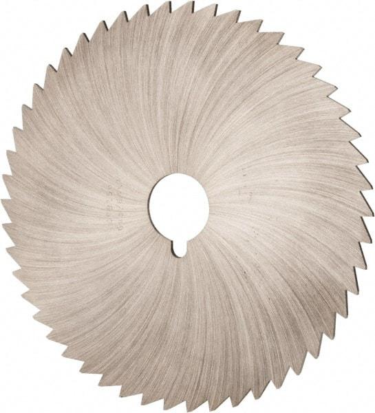 Made in USA - 6" Diam x 5/64" Blade Thickness x 1" Arbor Hole Diam, 42 Tooth Slitting and Slotting Saw - Arbor Connection, Right Hand, Uncoated, High Speed Steel, Concave Ground - A1 Tooling