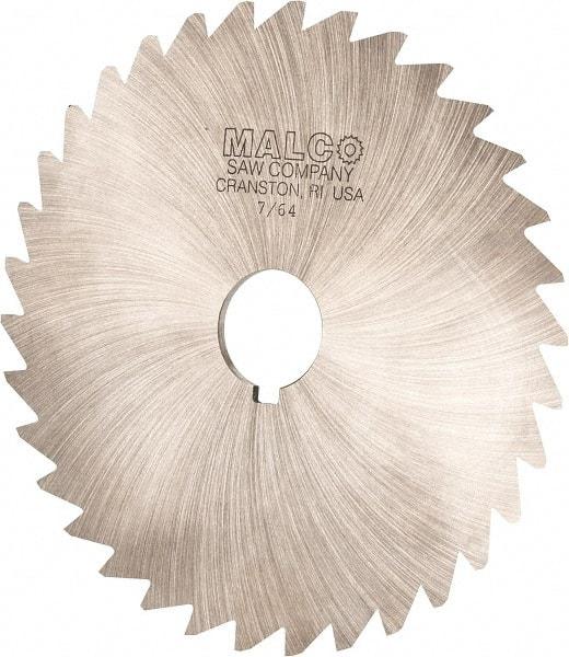 Made in USA - 6" Diam x 7/64" Blade Thickness x 1" Arbor Hole Diam, 50 Tooth Slitting and Slotting Saw - Arbor Connection, Right Hand, Uncoated, High Speed Steel, Concave Ground, Contains Keyway - A1 Tooling