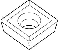 Kennametal - SPEN4401 Grade KY3500 Ceramic Milling Insert - Uncoated, 1/4" Thick, 1/2" Inscribed Circle - A1 Tooling