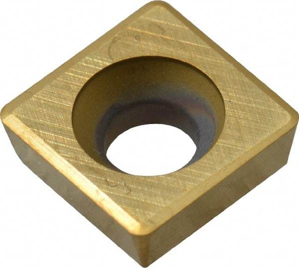 Kennametal - SPEB322 Grade KC725M Carbide Milling Insert - TiN/TiCN/TiN Finish, 0.1252" Thick, 0.3752" Inscribed Circle, 0.8mm Corner Radius - A1 Tooling