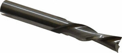 Onsrud - 3/8" Cutting Diam x 1-1/4" Length of Cut, 2 Flute, Downcut Spiral Router Bit - Uncoated, Right Hand Cut, Solid Carbide, 3" OAL x 3/8" Shank Diam, Double Edge, 30° Helix Angle - A1 Tooling