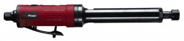 Chicago Pneumatic - 1/4" Collet, Straight Handle, Straight Air Die Grinder - 22,000 RPM, Rear Exhaust, 11.2 CFM, 0.42 hp, 6.21 bar, 1/4" Inlet - A1 Tooling