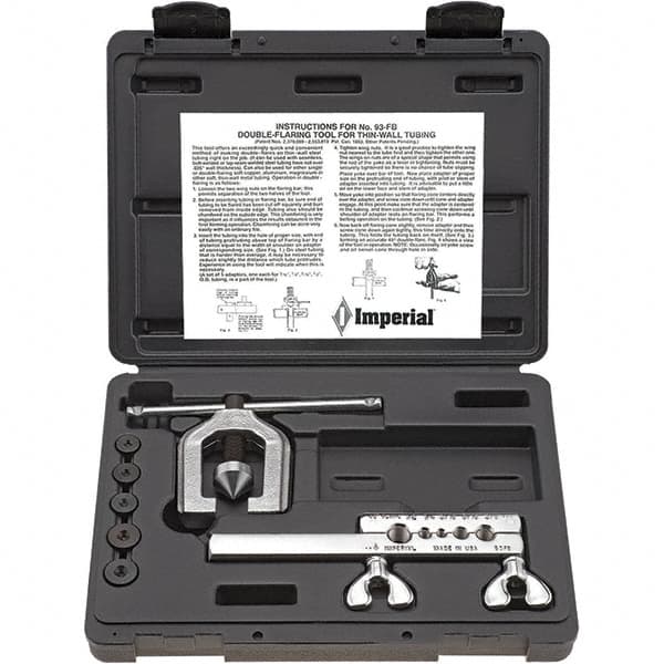 Imperial - Flaring Tools & Tube Expanders Type: Double Flaring Tool Kit Maximum Pipe Capacity (Inch): 1/2 - A1 Tooling