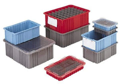 LEWISBins+ - 0.43 Cu Ft, 40 Lb Load Capacity Red Polyethylene Dividable Container - Stacking, 16-1/2" Long x 10.9" Wide x 6" High - A1 Tooling