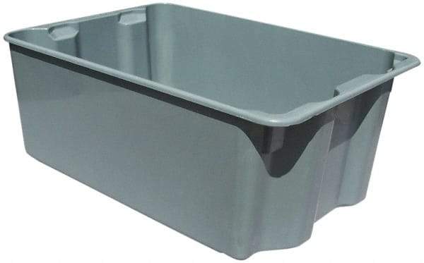 MFG Tray - 500 Lb Load Capacity Gray Fiberglass Tote Container - Stacking, Nesting, 27-1/2" Long x 20" Wide x 14.1" High - A1 Tooling