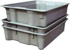 MFG Tray - 500 Lb Load Capacity White Fiberglass Tote Container - Stacking, Nesting, 42-1/2" Long x 20" Wide x 14.3" High - A1 Tooling