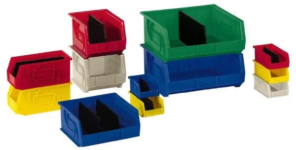 LEWISBins+ - 40 Lb. Load Capacity, 10-3/4" Deep, Red Polypropylene Hopper Stacking Bin - 7" High x 8-1/4" Wide x 10-3/4" Long - A1 Tooling