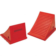 Checkers - 1 2-Piece 9" Wide x 8-1/4" High x 11-1/2" Deep Polyurethane Wheel Chock - A1 Tooling