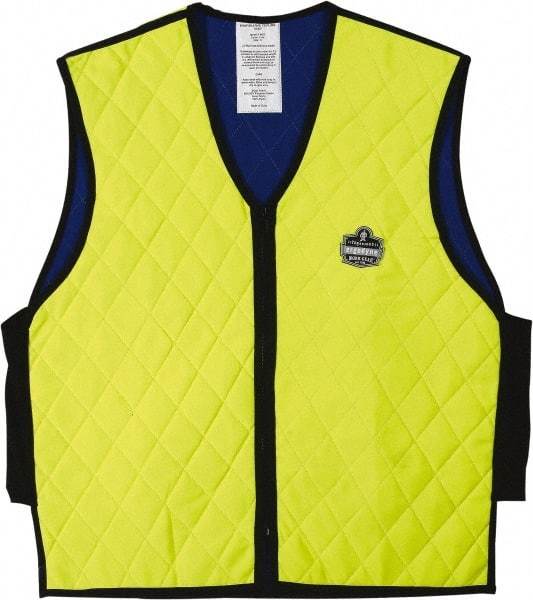 Ergodyne - Size XL, Lime Cooling Vest - 42 to 46" Chest, Zipper Front, Nylon - A1 Tooling