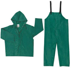 MCR Safety - Size 7XL, Green, Chemical, Rain Two Piece Suit - Attached Hood - A1 Tooling