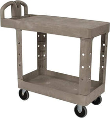 Rubbermaid - 500 Lb Capacity, 17" Wide x 38-3/8" Long x 32-1/4" High Standard Utility Cart - 2 Shelf, Plastic - A1 Tooling