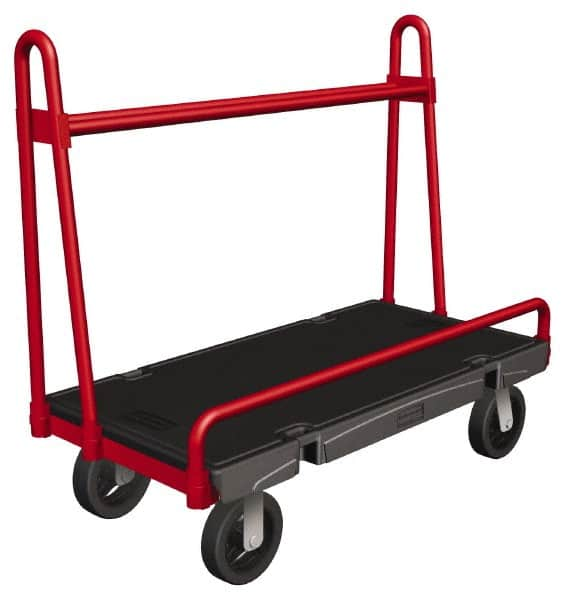 Rubbermaid - 2,000 Lb Capacity Structural Foam/Steel Panel Truck - Structural Foam Deck, 24" OAW, Polyolefin Casters - A1 Tooling