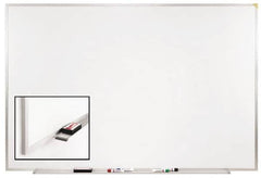 Ghent - 48-1/2" High x 72-1/2" Wide Porcelain on Steel Magnetic Marker Board - Aluminum Frame, 2.63" Deep - A1 Tooling