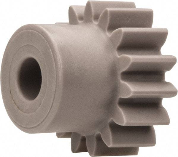 Made in USA - 24 Pitch, 5/8" Pitch Diam, 0.709" OD, 15 Tooth Spur Gear - 1/4" Face Width, 3/16" Bore Diam, 31/64" Hub Diam, 20° Pressure Angle, Acetal - A1 Tooling