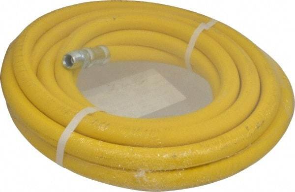 Continental ContiTech - 1/2" ID x 0.89" OD 25' Long Oil Resistant Air Hose - MNPT x MNPT Ends, 500 Working psi, -20 to 190°F, 1/2" Fitting, Yellow - A1 Tooling