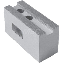 Huron Machine Products - Soft Lathe Chuck Jaws; Jaw Type: Square ; Material: 1018 Steel ; Jaw Interface Type: 1.5mm x 60? Serrated ; Maximum Compatible Chuck Diameter (Inch): 6 ; Minimum Compatible Chuck Diameter (Inch): 1 ; Overall Height (Inch): 2-1/4 - Exact Industrial Supply