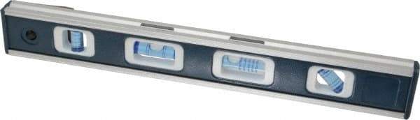 Empire Level - Magnetic 12" Long 4 Vial Torpedo Level - Aluminum, Silver, 1 45°, 1 Level, 1 Plumb & 1 Vari-Pitch Vials - A1 Tooling