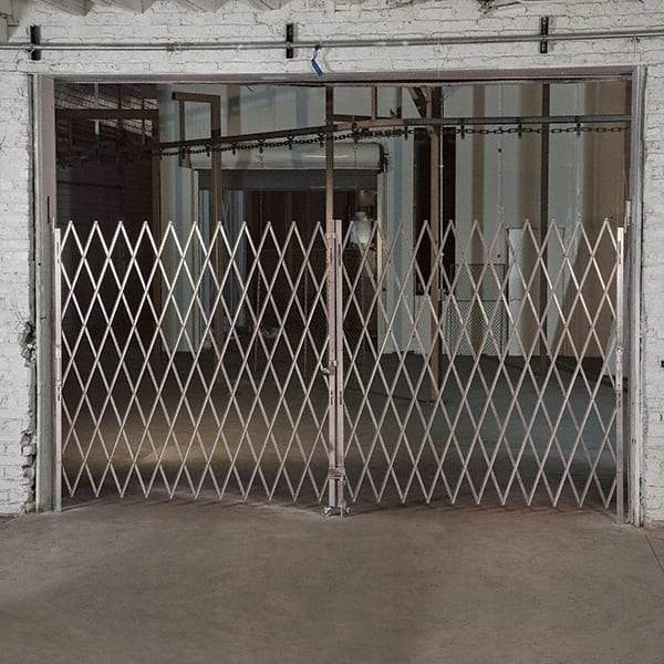 Illinois Engineered Products - 7' High Bi-Parting Folding Gates - Galvanized Steel, Silver - A1 Tooling