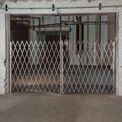 Illinois Engineered Products - 90" High Bi-Parting Folding Gates - Galvanized Steel, Silver - A1 Tooling