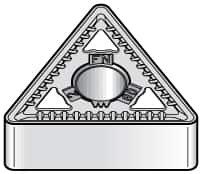 Kennametal - TNMG333 FN Grade KT315 Cermet Turning Insert - TiN/TiCN/TiN Finish, 60° Triangle, 3/8" Inscr Circle, 3/16" Thick, 3/64" Corner Radius - A1 Tooling