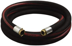 Alliance Hose & Rubber - 1" ID x 1-1/2" OD x 50' OAL, Male x Female Petroleum Transfer Hose - 150 Max Working psi, -35 to 200°F, 2" Bend Radius, 1" Fitting, Black - A1 Tooling