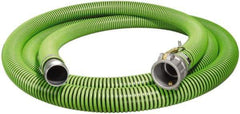 Alliance Hose & Rubber - -40 to 180°F, 4" Inside x 4.67" Outside Diam, Thermoplastic Rubber with Polyethylene Helix Liquid Suction & Discharge Hose - Green & Black, 20' Long, 29 Vacuum Rating, 40 psi Working & 150 psi Brust Pressure - A1 Tooling