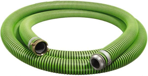 Alliance Hose & Rubber - -40 to 180°F, 6" Inside x 6-3/4" Outside Diam, Thermoplastic Rubber with Polyethylene Helix Liquid Suction & Discharge Hose - Green & Black, 20' Long, 29 Vacuum Rating, 25 psi Working & 150 psi Brust Pressure - A1 Tooling