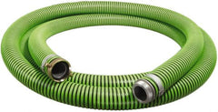 Alliance Hose & Rubber - -40 to 180°F, 3" Inside x 3.47" Outside Diam, Thermoplastic Rubber with Polyethylene Helix Liquid Suction & Discharge Hose - Green & Black, 20' Long, 29 Vacuum Rating, 45 psi Working & 150 psi Brust Pressure - A1 Tooling