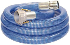 Alliance Hose & Rubber - -40 to 150°F, 3" Inside x 3.4" Outside Diam, PVC Liquid Suction & Discharge Hose - Transparent Blue, 20' Long, 29 Vacuum Rating, 65 psi Working Pressure - A1 Tooling