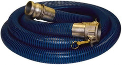 Alliance Hose & Rubber - -40 to 150°F, 4" Inside x 4-1/2" Outside Diam, PVC Liquid Suction & Discharge Hose - Transparent Blue, 25' Long, 29 Vacuum Rating, 55 psi Working Pressure - A1 Tooling