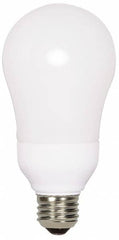 Value Collection - 15 Watt Fluorescent Residential/Office Medium Screw Lamp - 2,700°K Color Temp, 800 Lumens, A19, 10,000 hr Avg Life - A1 Tooling