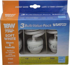 Value Collection - 18 Watt Fluorescent Residential/Office Medium Screw Lamp - 2,700°K Color Temp, 1,200 Lumens, T2, 12,000 hr Avg Life - A1 Tooling