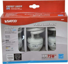 Value Collection - 18 Watt Fluorescent Residential/Office Medium Screw Lamp - 5,000°K Color Temp, 1,200 Lumens, T2, 10,000 hr Avg Life - A1 Tooling