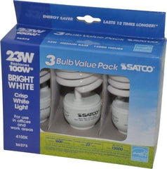 Value Collection - 23 Watt Fluorescent Residential/Office Medium Screw Lamp - 4,100°K Color Temp, 1,600 Lumens, T2, 10,000 hr Avg Life - A1 Tooling