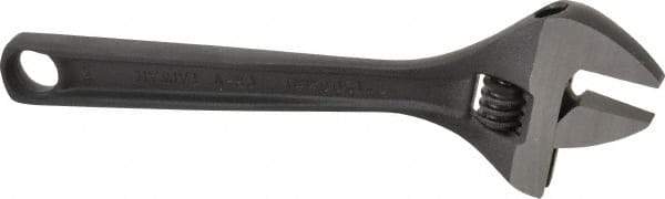 Paramount - 1-1/8" Jaw Capacity, 8" Standard Adjustable Wrench - Chrome Vanadium Steel, Black Finish - A1 Tooling