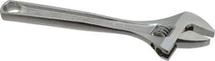 Paramount - 1-1/8" Jaw Capacity, 8" Standard Adjustable Wrench - Chrome Vanadium Steel, Chrome Finish - A1 Tooling