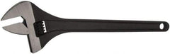 Paramount - 2-1/16" Jaw Capacity, 18" Standard Adjustable Wrench - Chrome Vanadium Steel, Black Finish - A1 Tooling