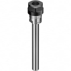 Collet Chuck: 1 to 16 mm Capacity, ER Collet, Straight Shank 100 mm Projection, 0.003 mm TIR, Through Coolant