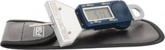 Fowler - 0" to 1" Polycarbonate Electronic Depth Gage - 0.02mm Accuracy, 0.01mm Resolution, 2" Base Length - A1 Tooling