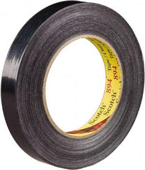 3M - 18mm x 55m Black Rubber Adhesive Strapping Tape - Polypropylene Film Backing, 6 mil Thick, 300 Lb Tensile Strength, Series 894 - A1 Tooling