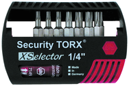 7 Piece - IPR8; IPR10; IPR15; IPR20; IPR25; IPR27; IPR30 Insert Bits - Quick Release Holder - Security TorxPlus Selector Bit Set Plastic XSelector Storage Box - A1 Tooling