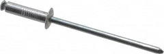 RivetKing - Dome Head Aluminum Peel Blind Rivet - Steel Mandrel, 1/8" to 0.275" Grip, 0.255" Head Diam, 0.129" Max Hole Diam, 0.472 to 0.511" Length Under Head, 1/8" Body Diam - A1 Tooling